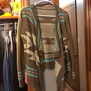 Western open cardigan